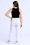 Women's Wide Strap Ribbed Lycra Tank Top Body - 3
