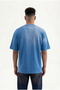 Men's m Logo Patched Washing Oversize T-Shirt Indigo - 3