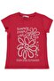 Summer Floral Vibes Printed T-Shirt for 6-9 Years Old - Red