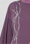 Rhinestone Embroidered Belted Dress 20357 - 4