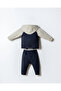 U.S.Polo Assn. Baby Boy 3-Piece Set - Smoked - 4