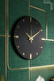 Seyhan Modern Model, Decorative, Metal, Mirrored, Silent Clockwork Mechanism Wall Clock (40cm) - 4