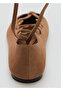 Suede Cross Strap Ballerina Shoes - 4