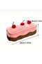 Pink Cherry Cake Plush Pen Holder / Makeup Bag Organizer - 5