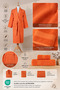 Striped Bathrobe Set 100% Cotton Certified 3 Piece Shalyaka Bathrobe and Head Towel Set Orange - 4
