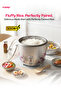 RC 2802 1.5L 500W Rice Cooker Automatic Keep Warm Glass Lid Steamer Aluminium Pot Handle - 2
