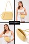 Original Women's Mini Urban Cross Shoulder Bag Soft Textured Luxury Leather Adjustable Strap Ultra Light Gift for Lover Friend Mom Small Size Daily Use Shoulder Bag |   15X20X5 cm - Yellow - 7