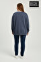 Women's Plus Size Handwritten California Printed Crew Neck Thin Sweatshirt Spr26Bswk956-7 - 3
