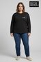 Women's Large Size Air Printed 2 Thread Crew Neck T-Shirt Spr26Bts942-1