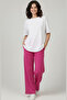 Women's Two Thread Comfortable Fit High Waist Wide Leg Pants Spr26Eak988