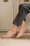 Women's Beige Casual Loafer Shoes with Tassel Accessories - 7