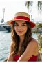 Trend Summer Straw Hat Women – Boater Style Black Ribbon - 2