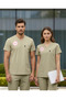 New Regulation Compliant Arma Gifted Beige Health Technician, Technician Uniform Lycra Scrubs Men's - 4