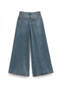 Women's Wide Cut Wide Leg Blue Jean Trousers High Waist - 3