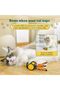 Interactive Cat Toy Car, Motorized Bee Design with Feather Attachments for Feline Hunting - 4