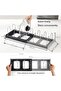 Expandable Pan Organizer Rack, 6 Adjustable Compartments Kitchen Cabinet Organizer