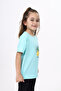 Girl's Printed Crew Neck Short Sleeve T-Shirt - 3