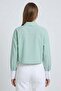 Women's Striped Relax Fit Single Pocket Woven Crop Shirt - White Cuffs - 5