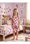 Girls' Cotton Summer Thin Fabric Floral Pattern Short Ruffle Sleeve Shorts Summer Pajama Set
