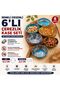 Set of 6 Cady Thin Metal Sauce Dish and Snack Bowl Cat Patterned Bowl Pet Food Bowl Set Decorative Serving Bowls Set - 7