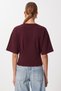 Waist-Fitted Cotton Knitted Blouse Lub0356 Mürdüm - 5