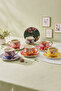 Lady 6-Person Porcelain Coffee Cup Set - 100 ml - 2