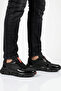 Black Patent Leather Lace-Up Lightweight Men's Casual Shoes Praval m - 3