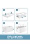 Foldable Plastic Storage Bins with Lids,41L Capacity Heavy Duty Stackable Containers,Pack of 3 - 6
