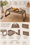 Multi-Purpose Folding Coffee Table “Toprak” Tablet - Computer Table Overbed Breakfast Table - 2