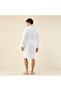 Solid Bamboo Unisex Bathrobe White - 4
