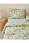 Garden Glory Cotton Single Bed Sheet Duvet Cover Set 160X220 cm Green - 2