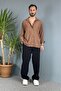 Modal Fabric Lace-Up Baggy Trousers Khaki - 5