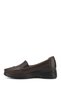 Women's Brown Wedge Sole Genuine Leather Comfort Shoes - 5