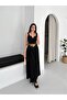 Tesettür Skirt - Pleated with Belt / Textured Fabric Maxi Length Skirt - 7