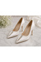 Crystal Stone Embellished Elegant Wedding Dress Belt Applique - Silver 50cm Length - 5