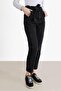 Women's Black Paperbag Denim Pants 214