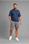 100% Cotton Boxy Fit Plus Size Short Sleeve Blue T-Shirt H0998Ax26Sp - 2
