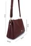 Women's Faux Leather Burgundy Shoulder Bag - 2