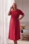 Women's Plus Size Lace Detailed 4-Button Cotton Mother's Nightgown