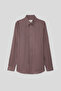 Ds Damat Comfort Lilac Plain 100% Linen Shirt - 5