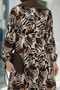 Zebra Pattern Brown Viscose Dress - 2