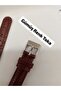 12 mm Compatible Watch Strap - Genuine Leather, Dark Brown Color Snake Pattern Model, Silver Color Buckle, (Second Item in the Cart Is 100 Tl.) - 3
