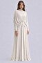 Yoryo Silk Hijab Evening Dress with Stone and Flywheel Detail Taş 1254 - 4