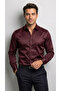 Men's Slim Fit Classic Satin Shirt Long Sleeve Modern Cut - 4