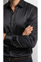 Men's Slim Fit Classic Satin Shirt Long Sleeve Modern Cut - 2