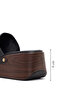 Women's Black Wedge Heeled Slippers 26Sfe475318 - 4