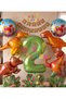 Jungle Theme Dinosaur Concept Green Number Balloon 2 Year Old Giant Balloon Birthday Balloon Set - 2
