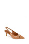 Women's Beige Open-Back Thin Heeled Patent Leather Shoes 26Pfd121016 - 8