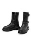 Women's Black Sahara Zippered Leather Boots 021Z100566 - 3