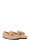 Women's Beige Tasseled Suede Leather Loafer 26Pfd151210 - 2